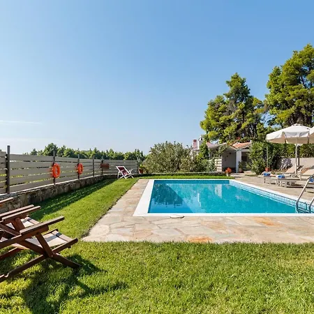 Luxury With Private Pool In Skopelos, Nature Retreat, Pine Trees By Kardous Villa Alikias